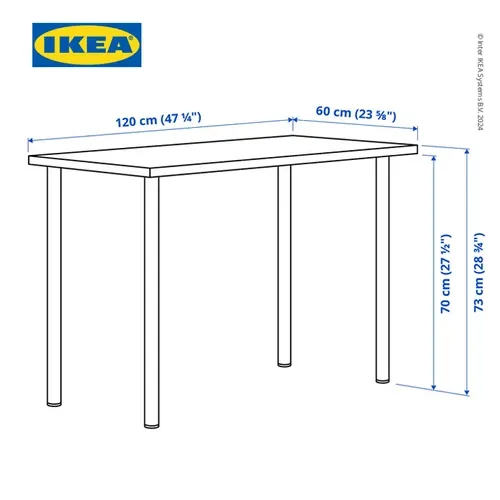 Spek Meja IKEA 1 Seat